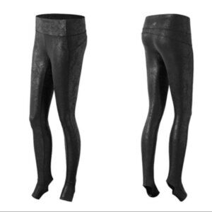 New Balance Women's Stirrup Leggings High rise waist Pants Tights Black Small
